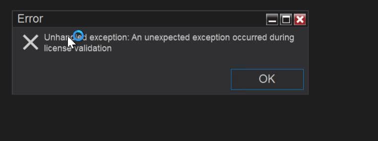unexpected exception